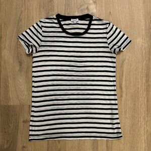 Splendid Black & White Stripe Tee Shirt - XS
